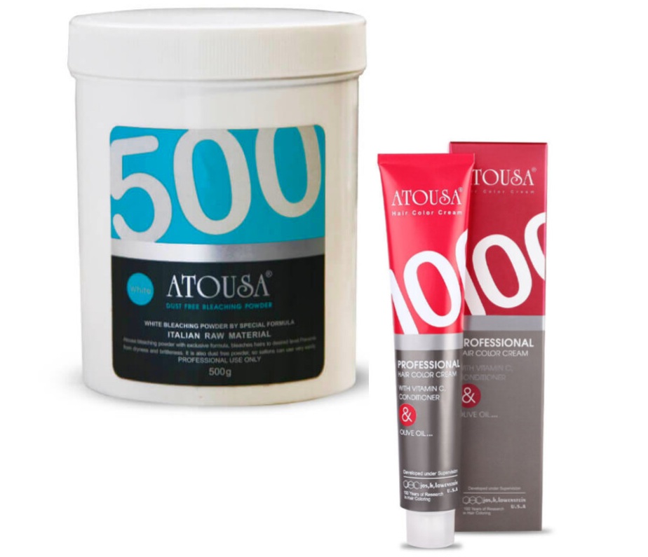 مرکز فروش عمده رنگ مو آتوسا ۱۰۰ Atousa - نمایندگی پخش عمده محصولات آتوسا